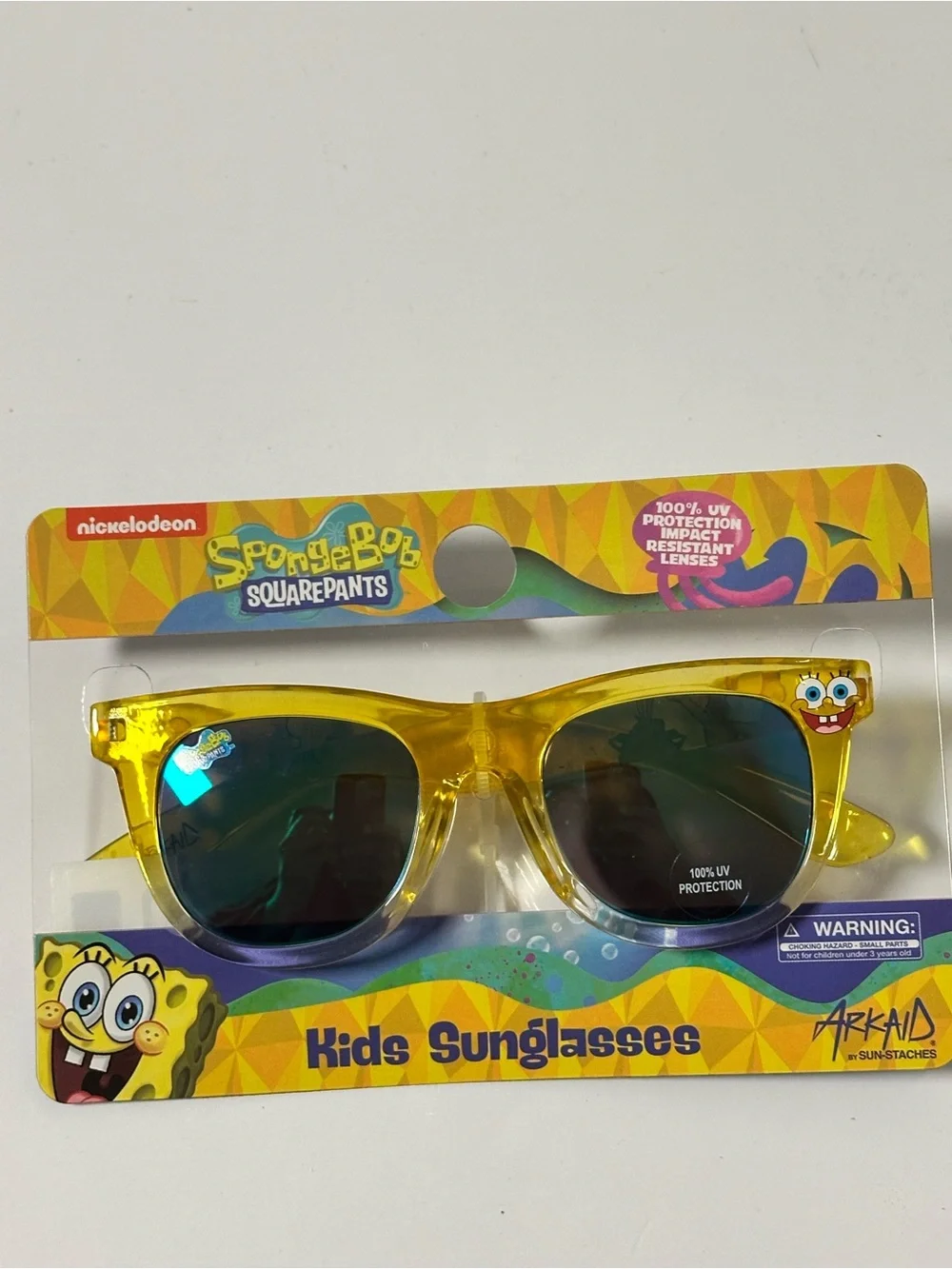 Nickelodeon SpongeBob Yellow Kids Sunglasses with Mirrored Lenses